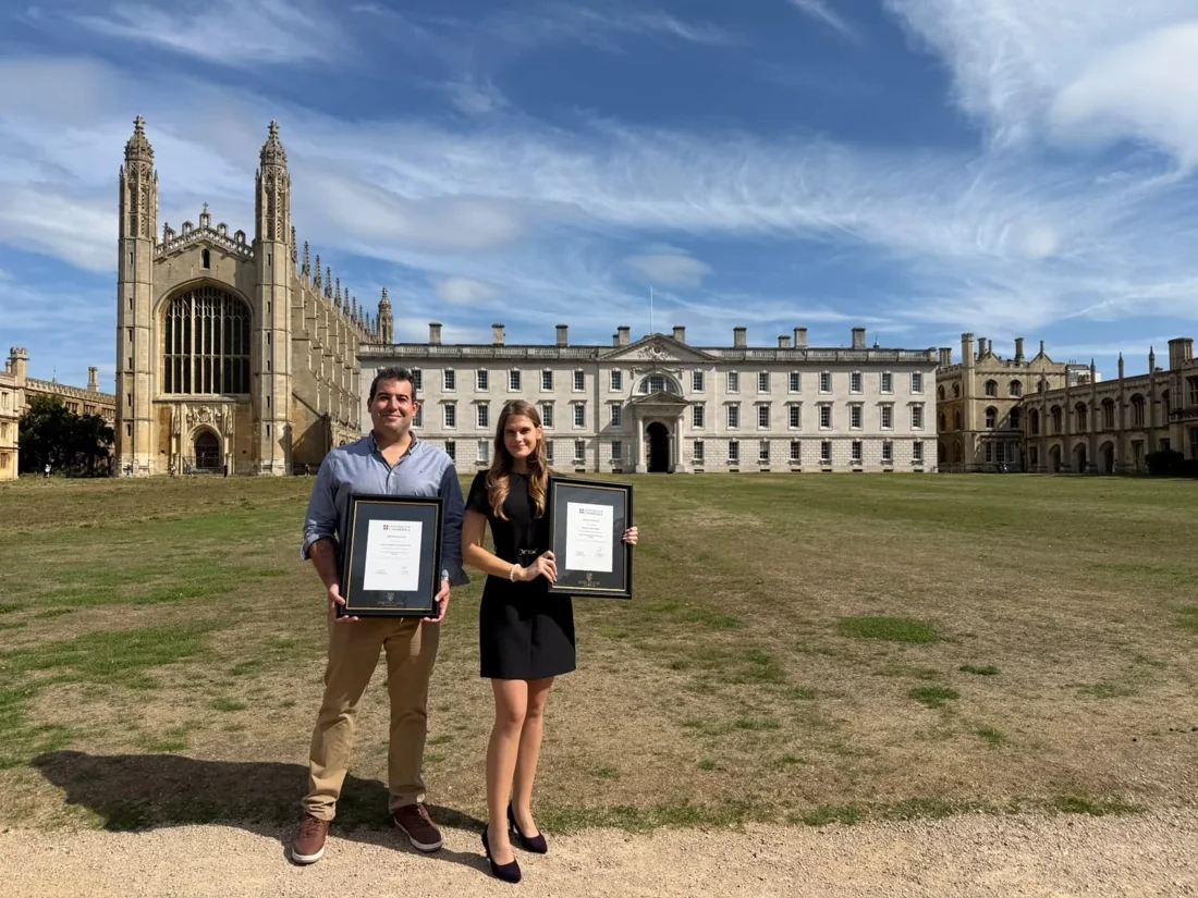 Carlos Cuadrado Gómez-Serranillos y Polina Poloziuk en Cambridge